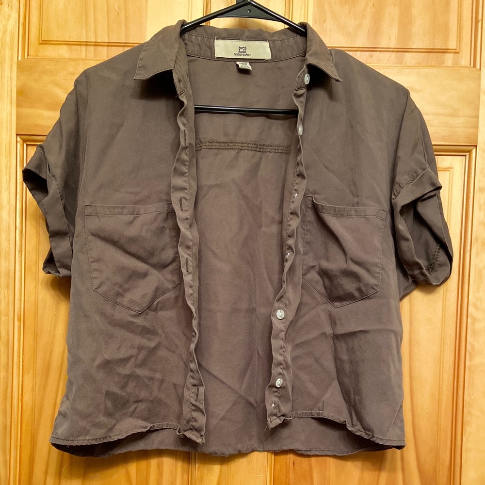 Button Up Crop Top